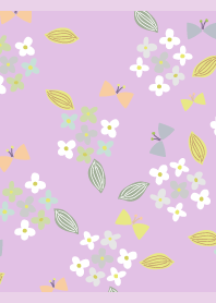 Spring flowers04 on light purple