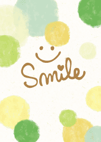 Smile Adult watercolor Polka dot green11