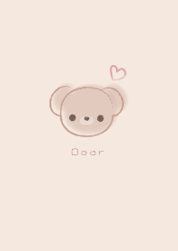 simple cute teddy bear beige