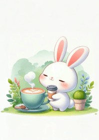 A cute little round rabbit n.1