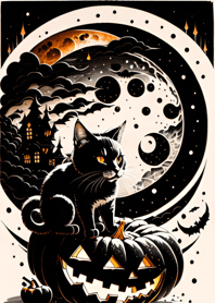 halloween cat C6F98e