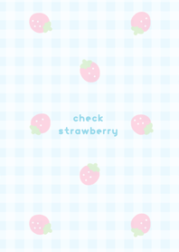 check strawberry . light blue
