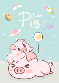 Pig Lover. blue