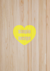 Wood Simple Design Heart Yellow ver.