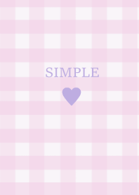 SIMPLE HEART_check purplepink