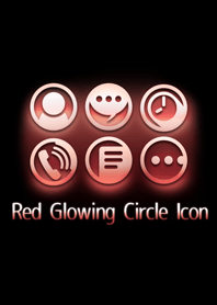 Red Glowing Circle Icon