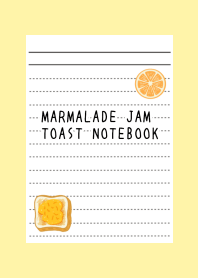 MARMALADE JAM TOAST NOTEBOOK-LIGHT YELj