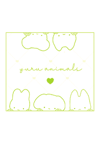 Relaxed Animals 1  - W x Y Green