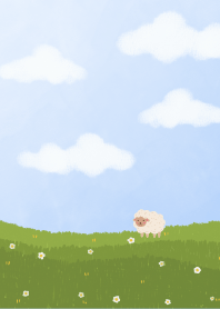 Flower field and sky