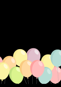 Pastel balloons03 black