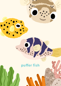 Puffer Fish Illustration JP