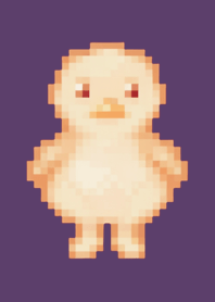 Chick Pixel Art Theme  Purple 05