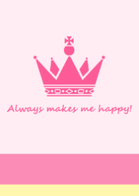 HAPPY CROWN - pink-