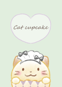 Cat cupcake -green-