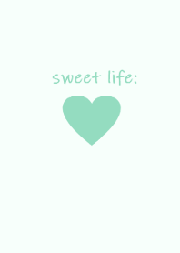 sweet life heart :)mint green*