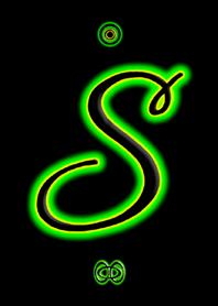 Neon Initial S / Green