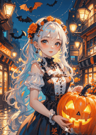 little girl on halloween..