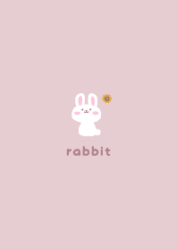 Rabbits2 Sunflower - pink