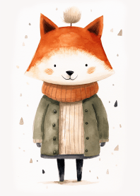 可愛狐狸要過冬