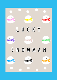 NINE LUCKY SNOWMEN-SNOWMAN-BLUE-GREENj