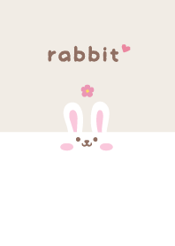 Rabbits. Flower - Brown