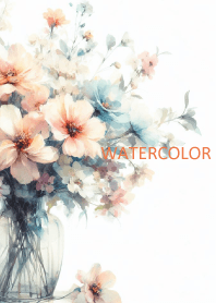 WATERCOLOR-PINK BLUE FLOWER 26