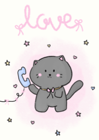 Love couple cat samoy