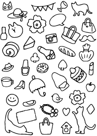 Cute RAKUGAKI (doodling)
