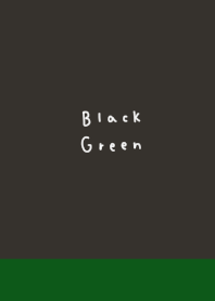 Matt black and green.