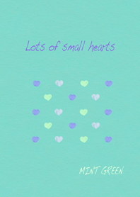 Lots of small hearts ~mint green base