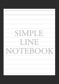 SIMPLE GRAY LINE NOTEBOOK-CHARCOAL GREY