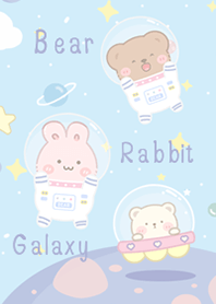 Bear&Rabbit On Galaxy Purple Blue!