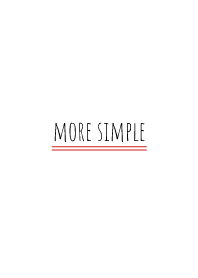 MORE SIMPLE