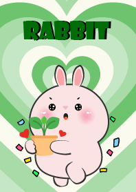 กระต่ายชมพู ชอบสีเขียว