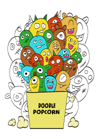 Cute Pop Monster Doodle