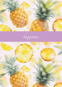 Watercolor pineapple light purple