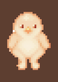 Chick Pixel Art Theme  Brown 01