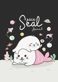 แมวน้ำน้อยบนอวกาศ สีดำ