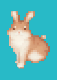 토끼 픽셀 아트 테마 그린 06