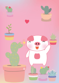 Pig and cactus theme