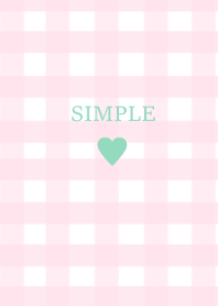 SIMPLE HEART -check mintpink-(JP)