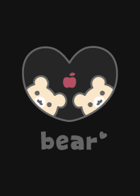 หมี แอปเปิ้ล [สีดำ]