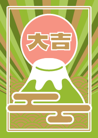 Lucky Mt.Fuji/ Green x Gold