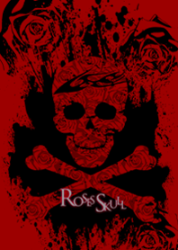 Roses Skull [Dark red]