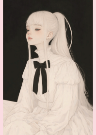 little girl in silence