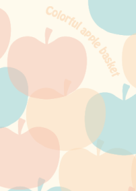 Colorful apple basket