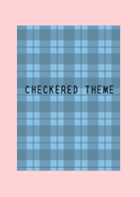 DUSTY BLUE CHECKERED THEME/PINK