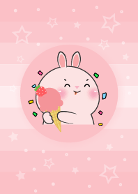 Simple Pink Rabbit Love Pink Theme