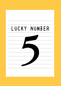 LUCKY NUMBER 5 NOTEBOOK/ORANGE