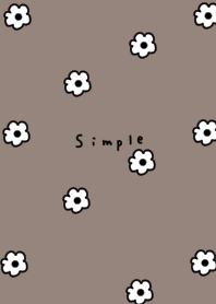 Greige and black white floral pattern.